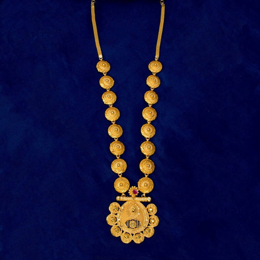 Elegant Designer Matte Gold Plated Long Chain - KSupreme