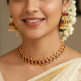 Elegant Fashion Antique Mango Necklace And Jhumka Set - K Supreme