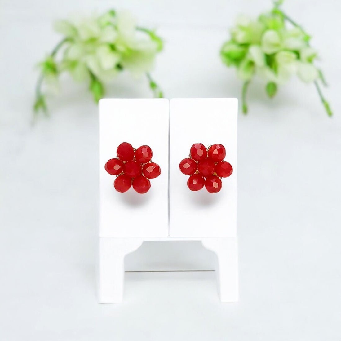 Elegant Fashion Crystal Flower Ear Studs - KSupreme