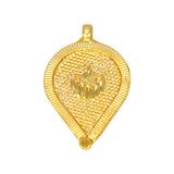 Elegant Gold Plated Crescent Muslim Thali Pendant
