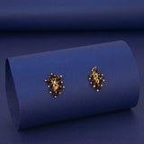 Elegant Gold Plated Crystal Cluster Hanging Earrings - K Supreme