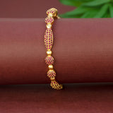 Elegant Gold Plated Designer Stone Bangle - K Supreme