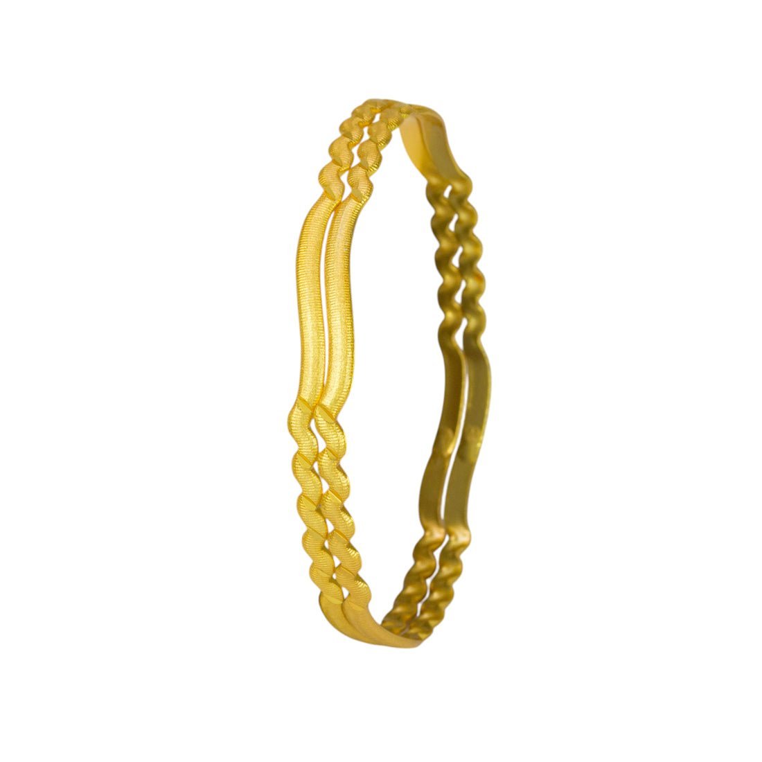 Elegant Gold Plated Designer Wave Bangles - KSupreme