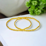Elegant Gold Plated Designer Wave Bangles - KSupreme