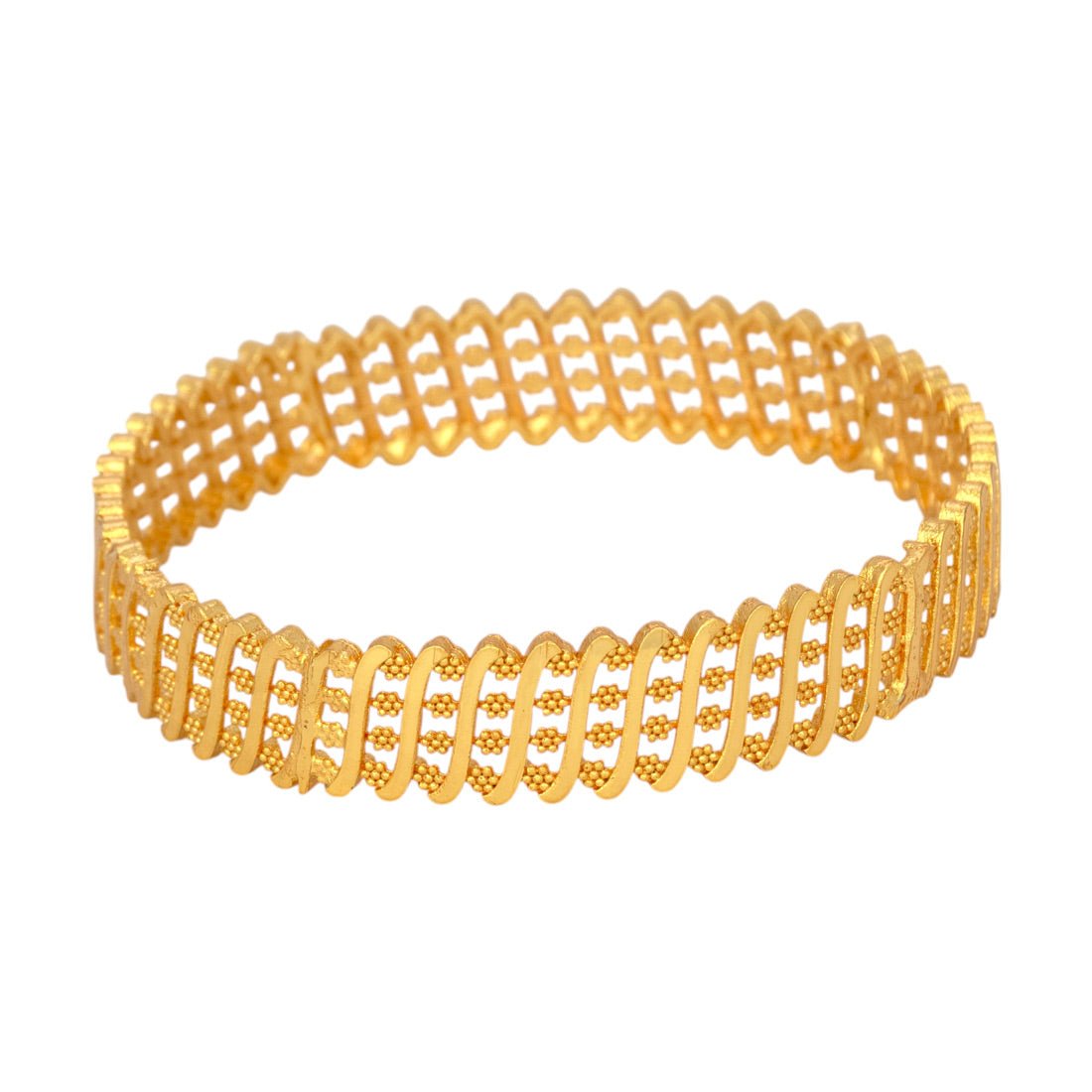 Elegant Gold Plated Floral Designer Bangle for Women - K Supreme