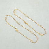 Elegant Gold Plated Geometric Design Box Chain Anklets - K Supreme