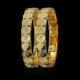 Elegant Gold Plated Head Coin Cash Bangles