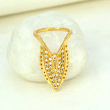 Elegant Gold Plated Semiprecious Stone Vanki Ring