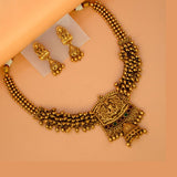 Ethnic Antique Gold Plated Crystal Lakshmi Necklace Set - KSupreme