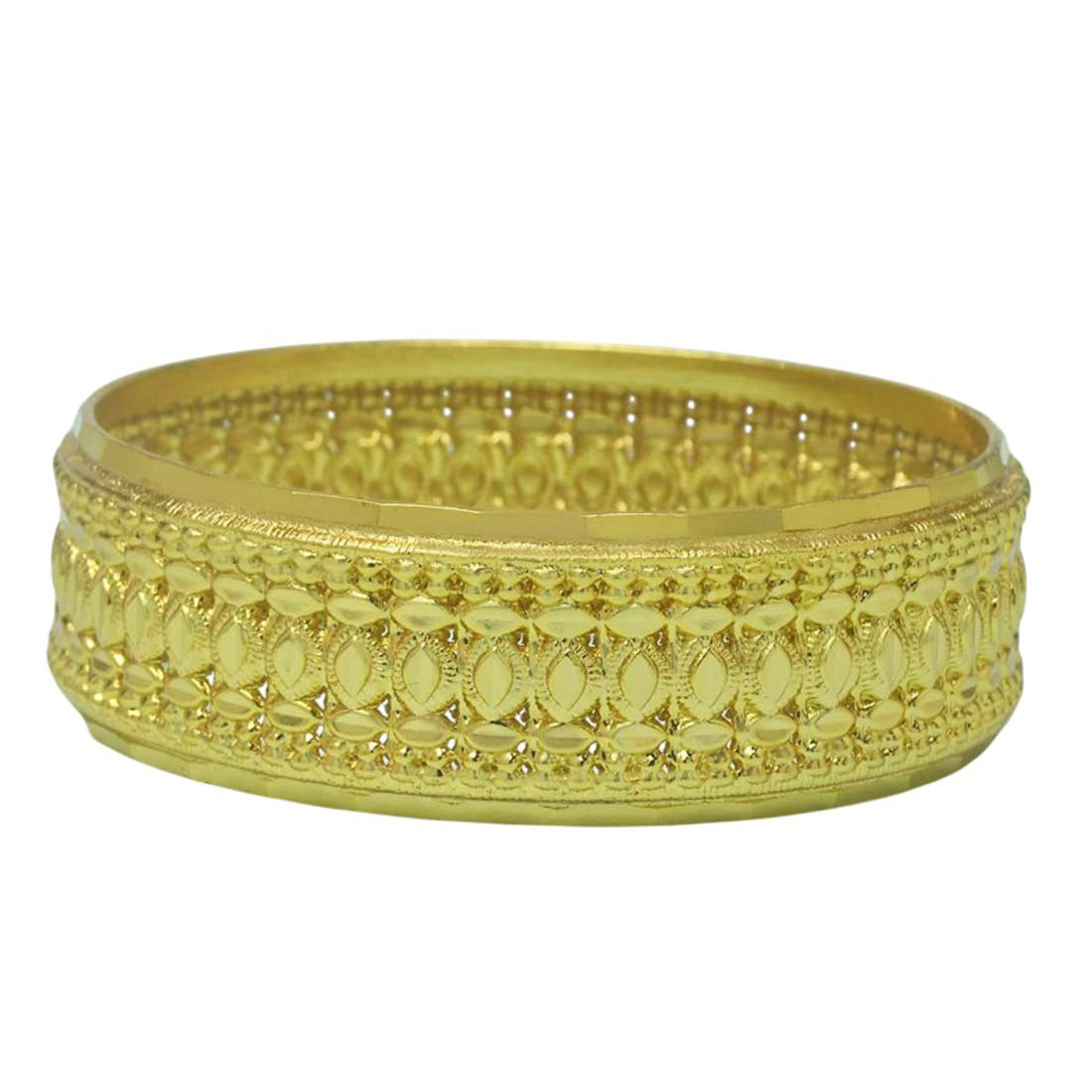 Ethnic Gold Plated Broad Designer Bridal Bangle