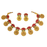 Ethnic Lakshmi Kasu Lotus Necklace Set - KSupreme