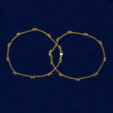 Expand Elegant Gold Plated Beads Thin Link Chain Anklets - KSupreme