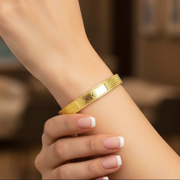 Exquisite Gold - Plated Designer Bangle - K Supreme