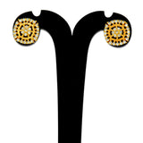 Fabulous Gold Plated Floral CZ Stud Earrings - K Supreme