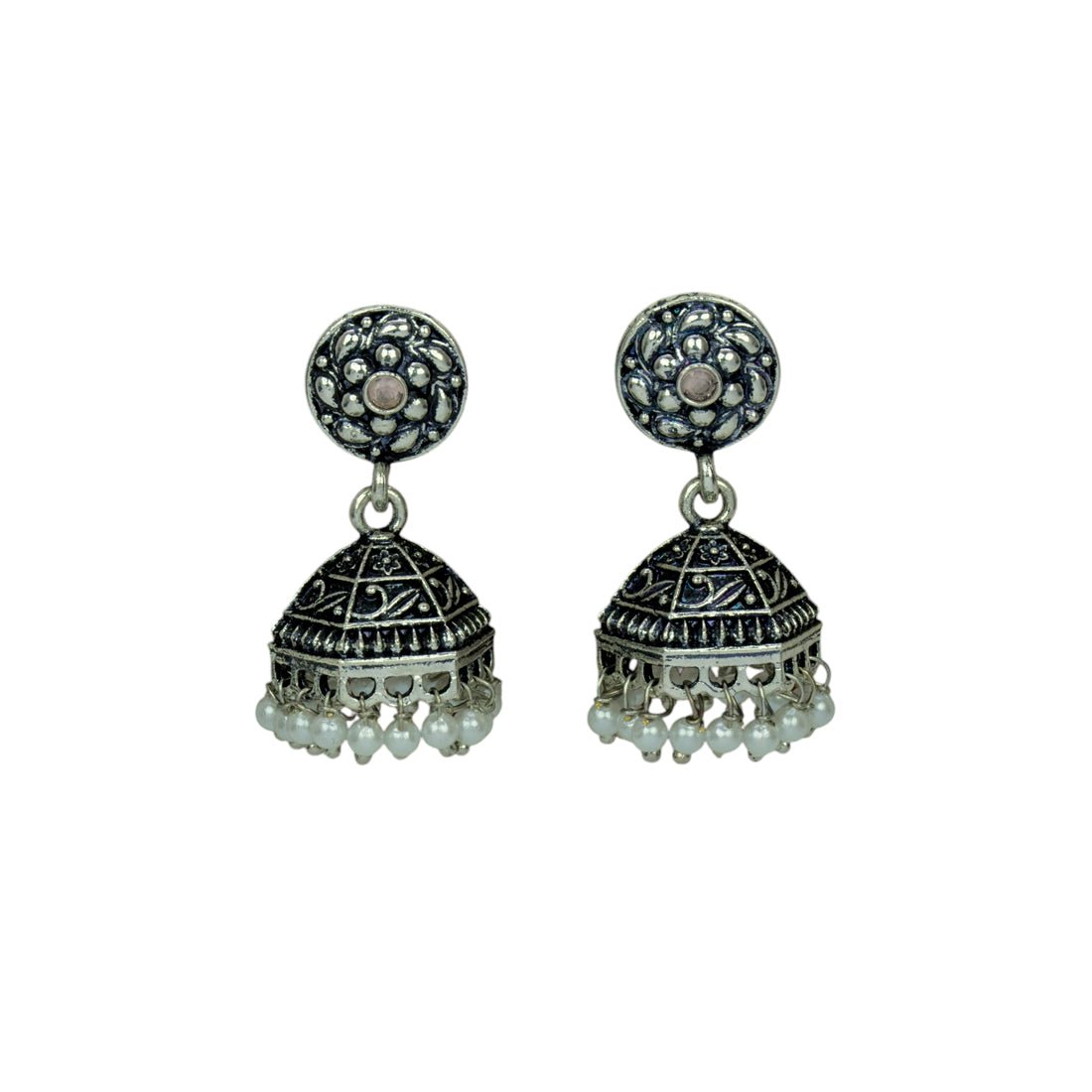 Fashion Black Metal Oxidized Jimikki/Jhumka Earrings - KSupreme