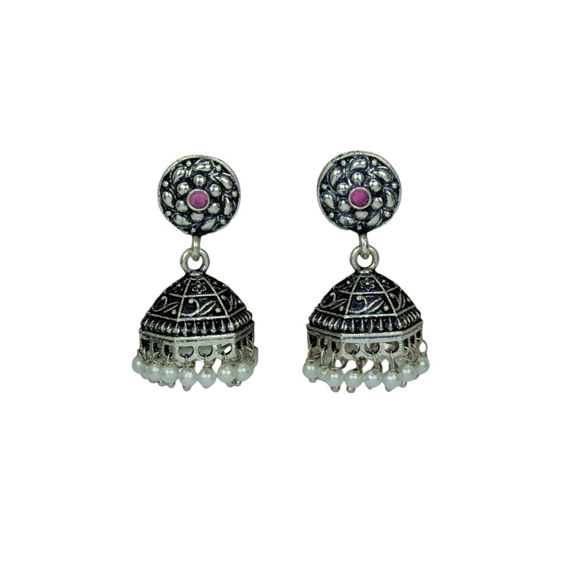 Fashion Black Metal Oxidized Jimikki/Jhumka Earrings - KSupreme