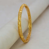 Floral Filigree Gold Plated Net Bangle - K Supreme