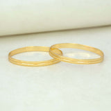 Gold Plated Baby Double - Line Rail Bangles - K Supreme