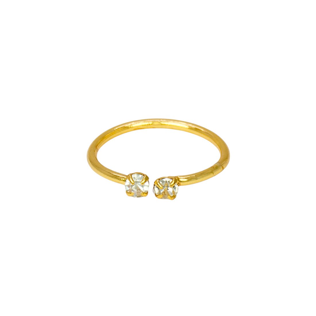 Gold Plated Double Side Stone Toe Ring/Minji - KSupreme