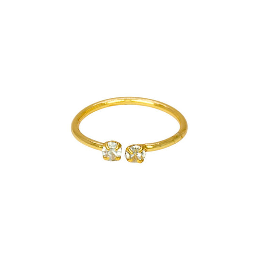 Gold Plated Double Side Stone Toe Ring/Minji - KSupreme