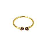 Gold Plated Double Side Stone Toe Ring/Minji - KSupreme