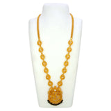 Gold Plated Floral Classic Pendant Long Chain - K Supreme