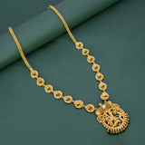 Gold Plated Floral Classic Pendant Long Chain - K Supreme