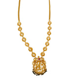 Gold Plated Floral Classic Pendant Long Chain - K Supreme