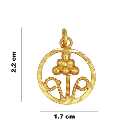 Gold-Plated Flower Design Pendant