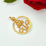 Gold-Plated Flower Design Pendant