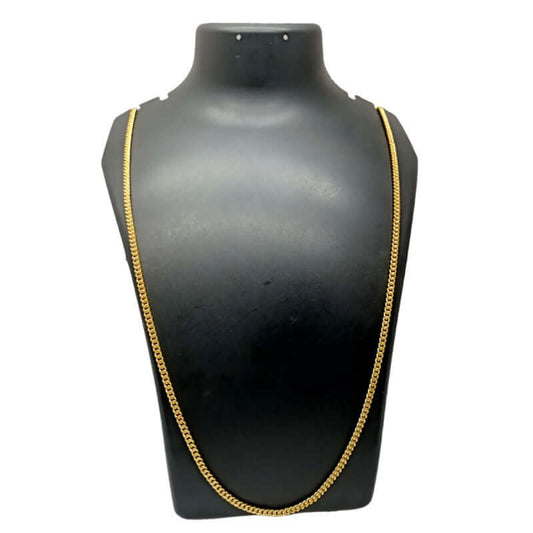 Unisex Gold-Plated Thin Cuban Curb Link Chain