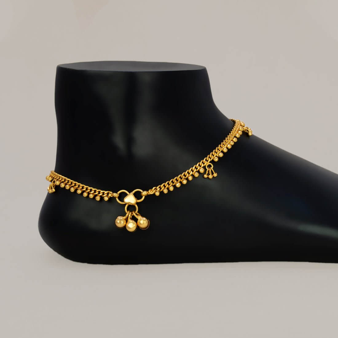 Gold - Plated Ghungroo Charms Beaded Anklets - K Supreme