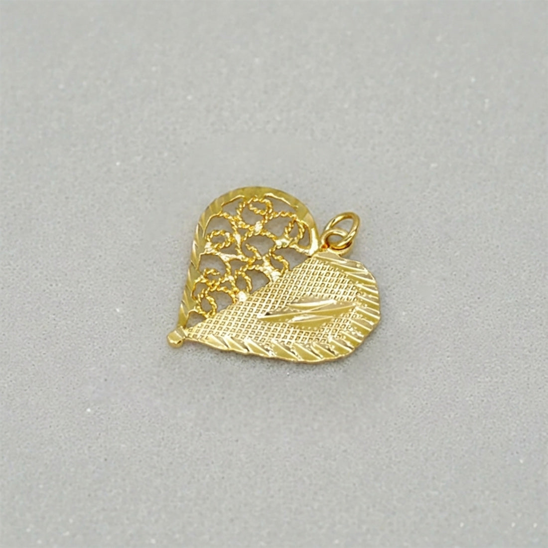Gold Plated Intricate Filigree Design Heart Pendant