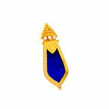 Gold Plated Medium Blue Nagapadam Pendant Chain