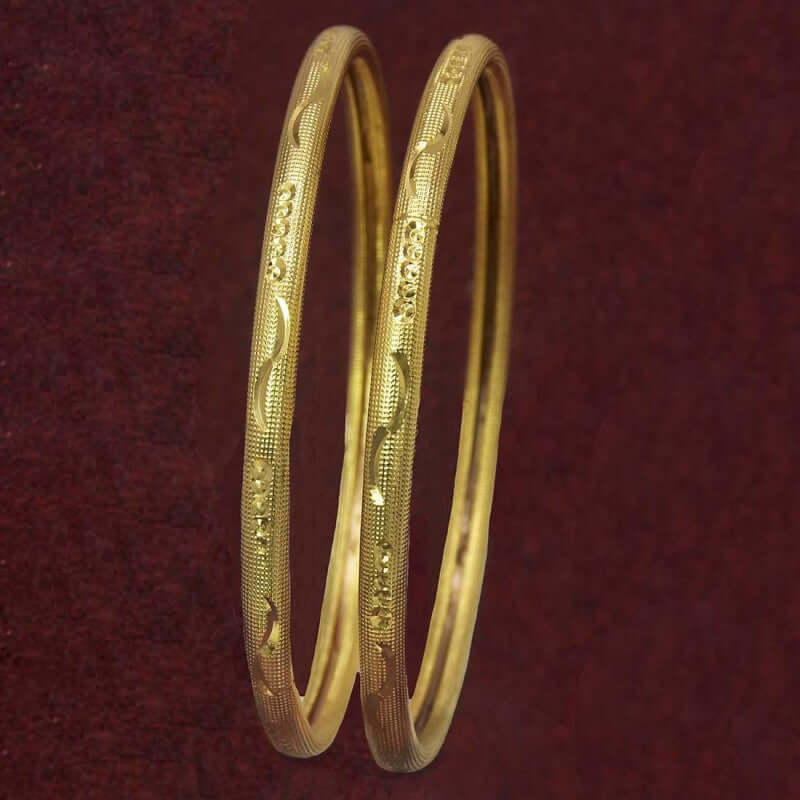 Gold-Plated-Medium-Light-weight-Pipe-Bangles