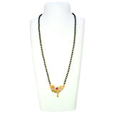 Gold Plated Peacock Stone Pendant Mangalsutra Chain