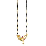Gold Plated Peacock Stone Pendant Mangalsutra Chain