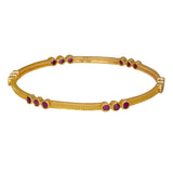 Gold Plated Premium Fashion Ruby Stone Bangle - KSupreme
