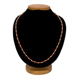 Gold Plated Red Coral And Pearl Chain