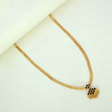 Gold Plated Small Adial Stone Pendant Necklace - K Supreme