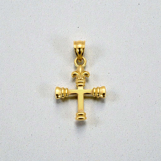 Gold Plated Small Christian Cross Pendant - K Supreme