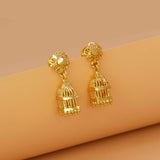 Gold - Plated Small Nest Jhumka Earrings - K Supreme