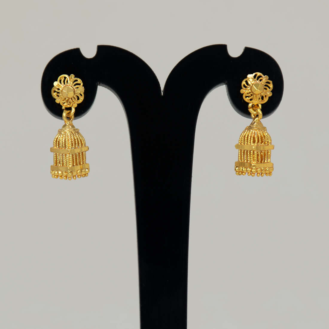 Gold - Plated Small Nest Jhumka Earrings - K Supreme