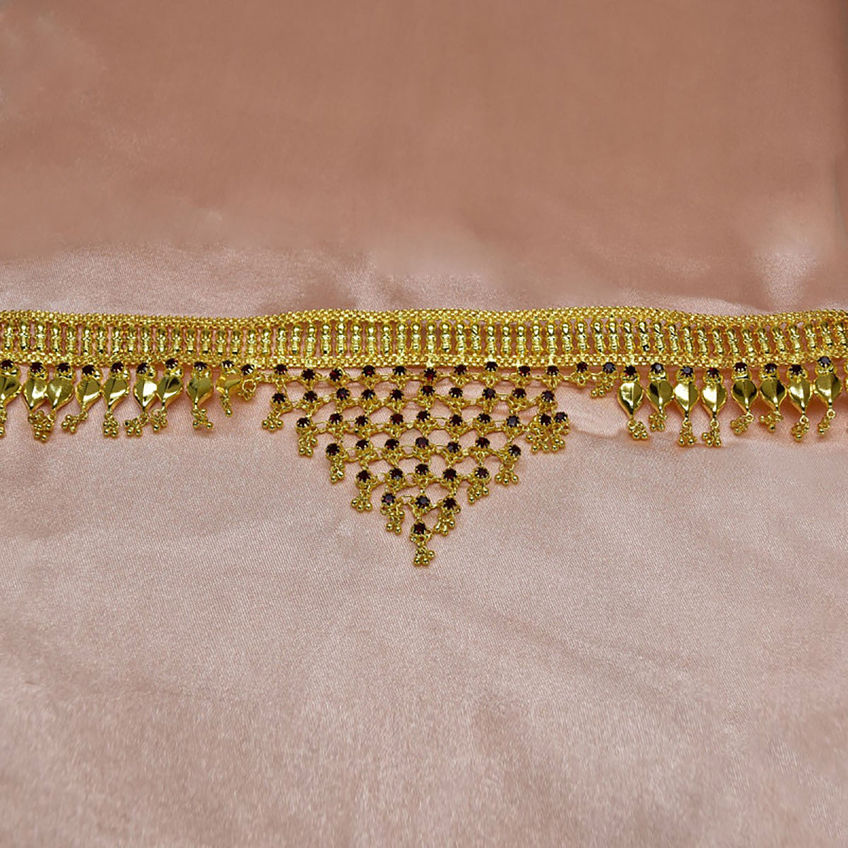 Gold Plated Stone Hip Chain/ Waist Belt/Oddiyanam