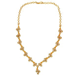 Gold Plated Stylish Floral Vine Stone Necklace