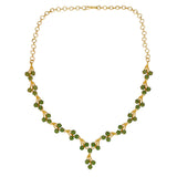 Gold Plated Stylish Floral Vine Stone Necklace