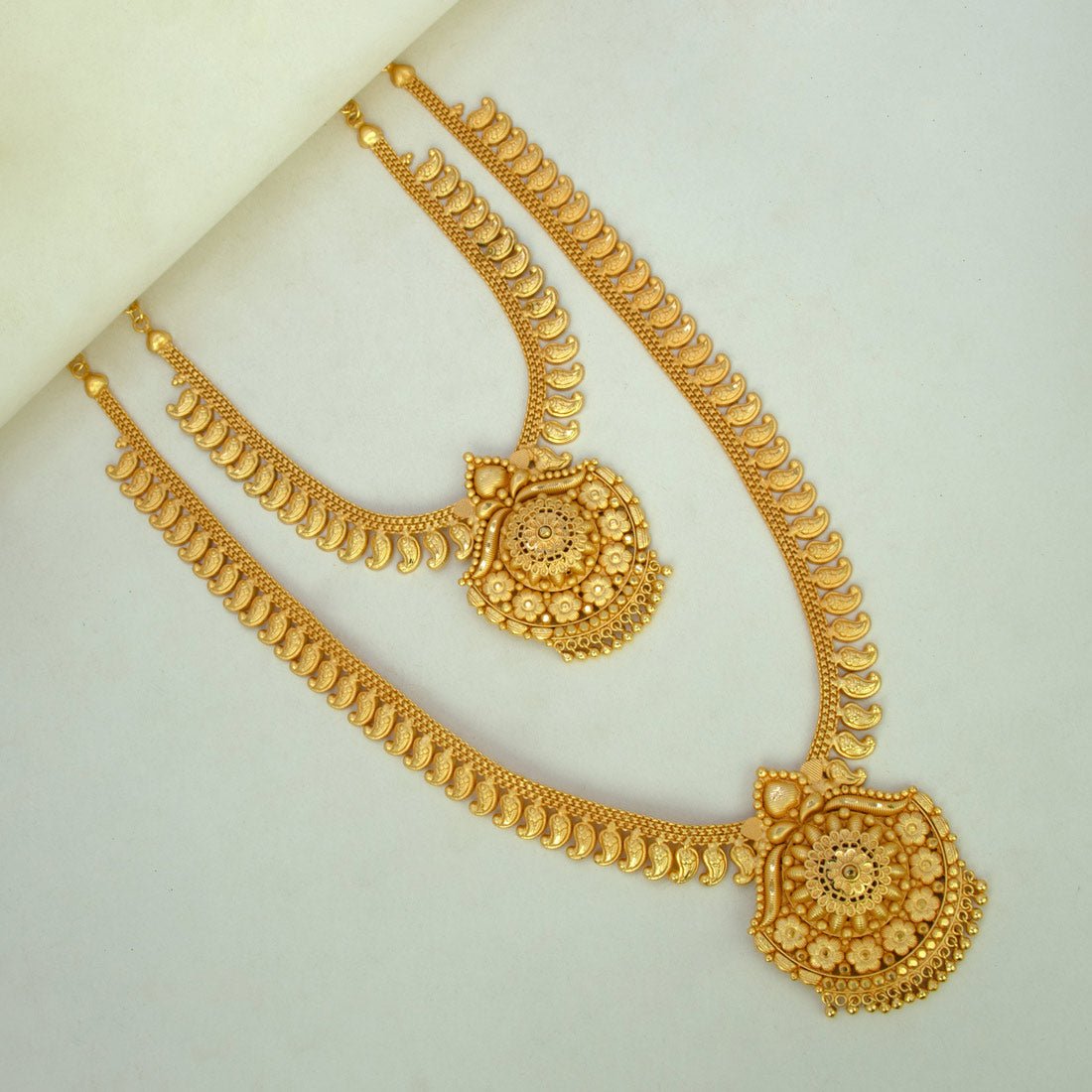 Gold Plated Traditional Bridal Necklace Set - KSupreme