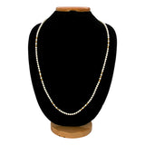 Gold Plated White Pearls And Golden Beads Chain