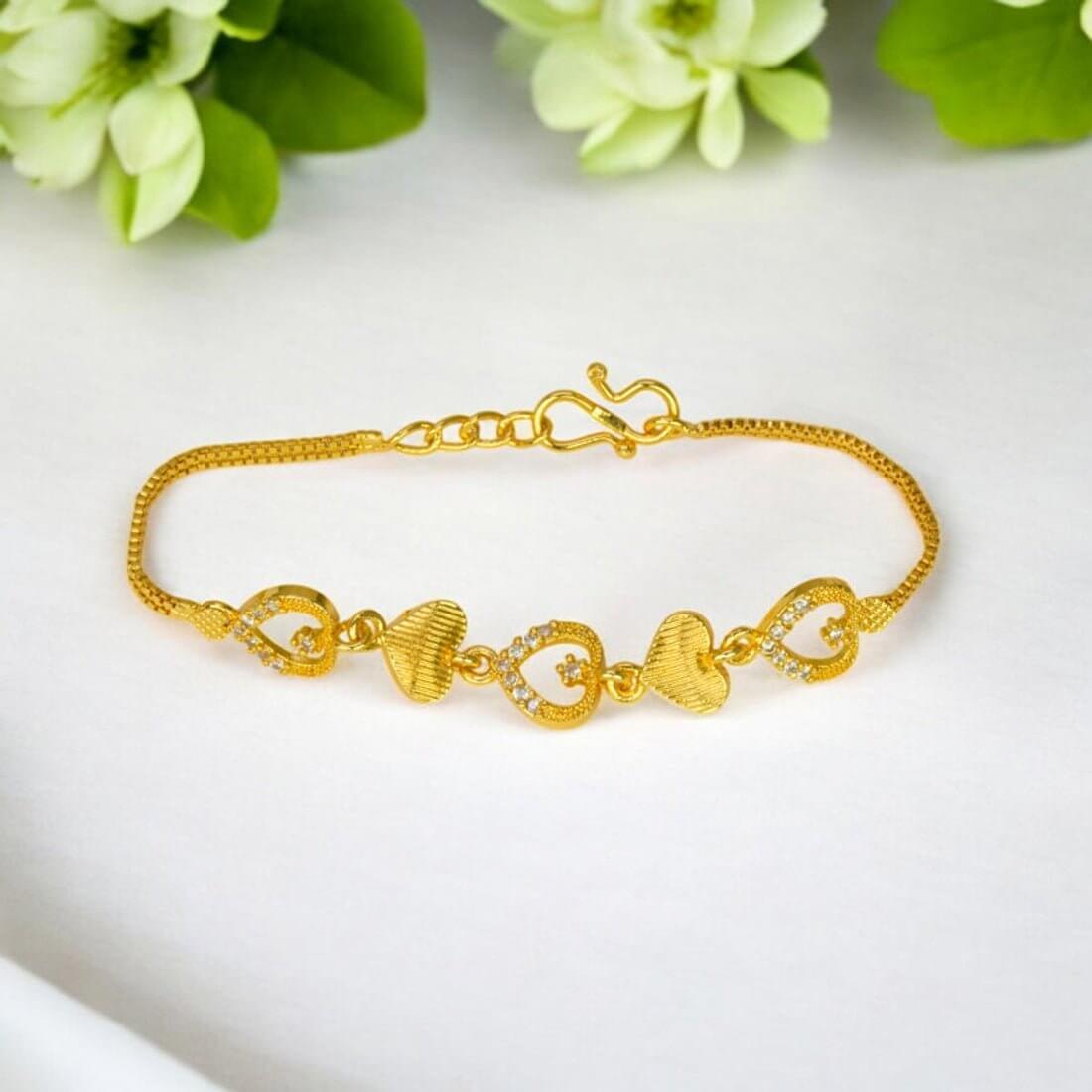 Gorgeous Heart Design Synthetic Stones Ladies Bracelet - KSupreme
