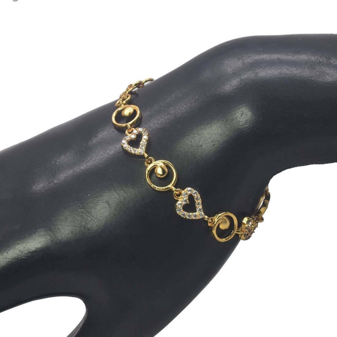 Gorgeous Heart Design Synthetic Stones Ladies Bracelet - KSupreme